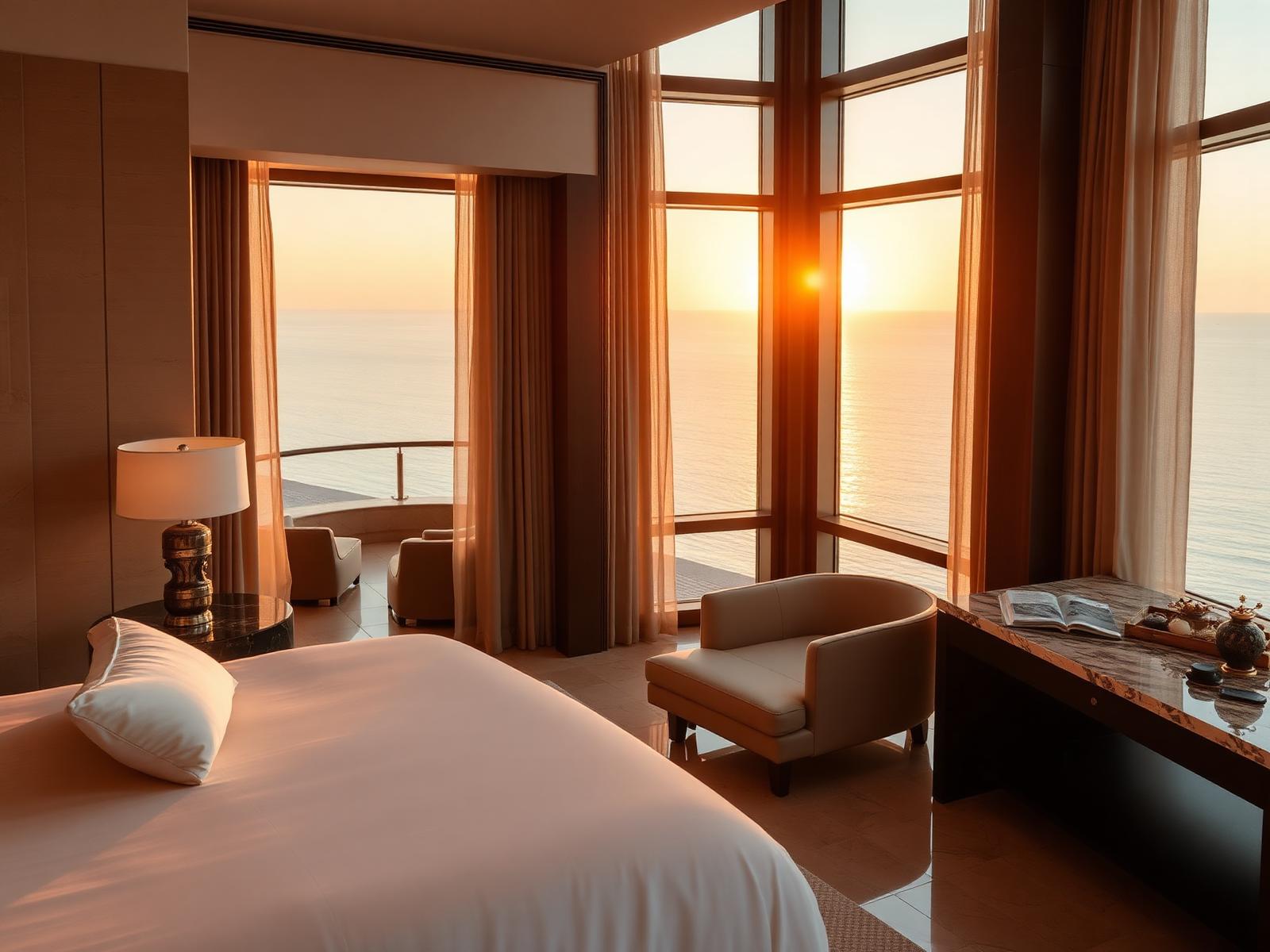 Suíte de luxo com vista para o mar